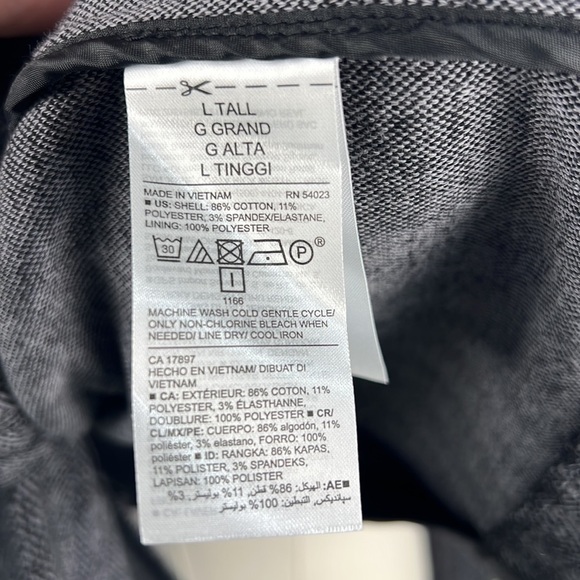 OLD NAVY Gray Herringbone Men’s Blazer NWT Size Large Tall - Picture 9 of 12